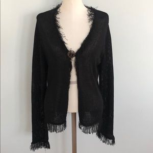 Chico’s long sleeved black cardigan